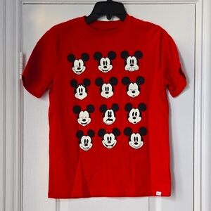 Gap X Disney Mickey Mouse Red Tee Shirt - Kids XXL (14/16) -nwt